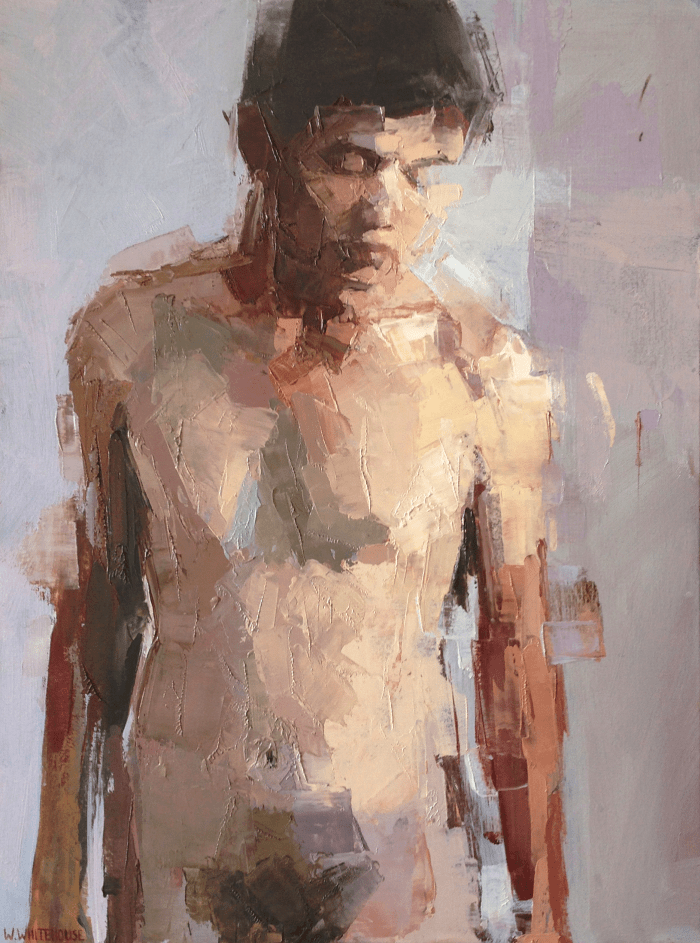 Binh in Grey Room, 60x45cm, oil on canvas, 2013