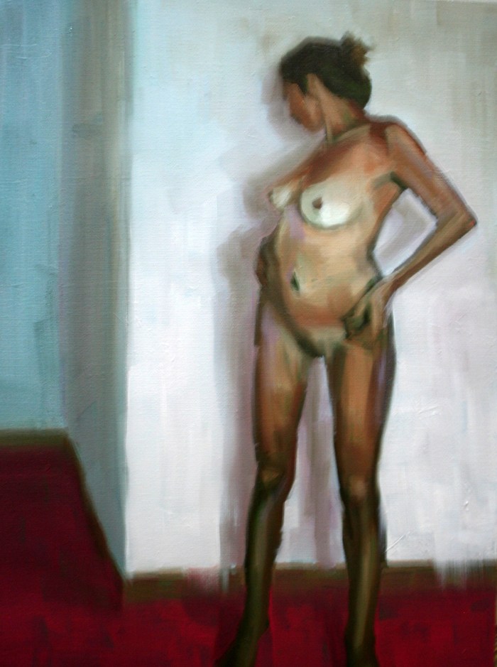 Girl in Light Room, 40x30cm, oil on canvas, 2012
