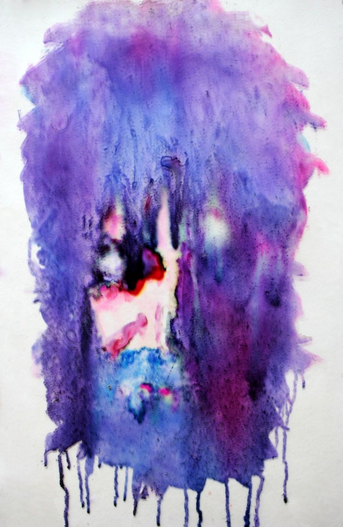 Untitled, 35x22cm, colored ink on glass, 2011
