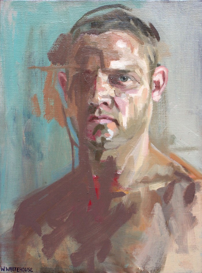 Self Portrait in Stuffy Room, 40x30cm, oil on canvas, 2012