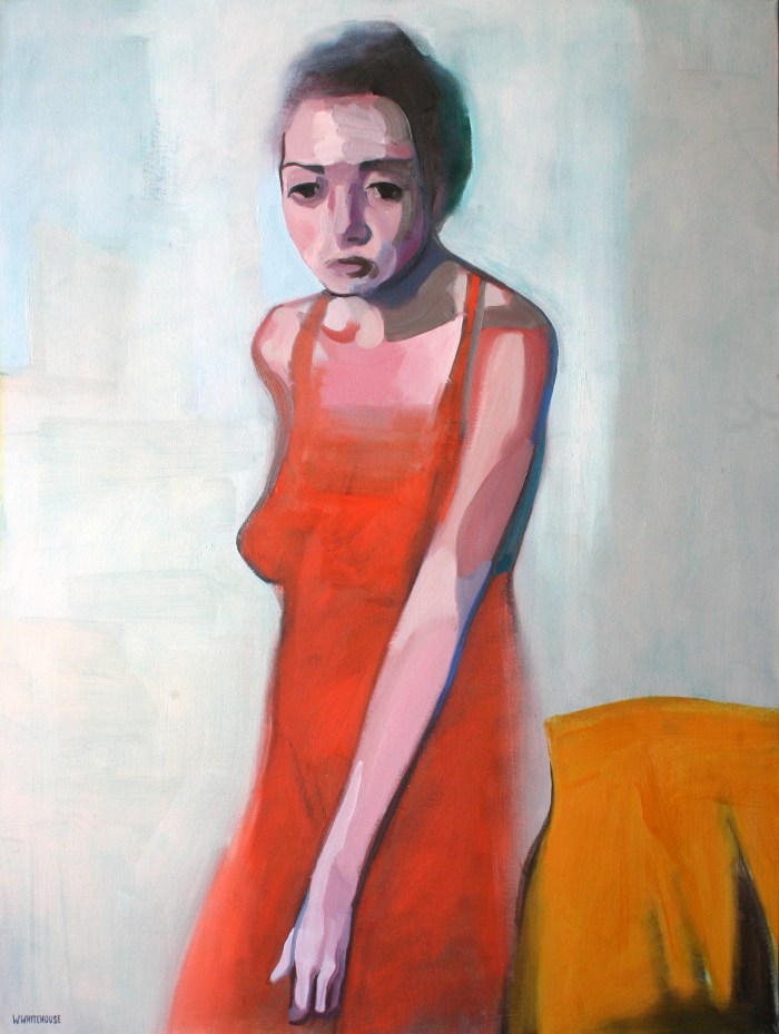 Woman in Orange Dress, 80x60 cm, oil on canvas, 2015