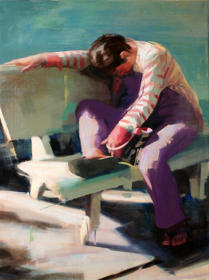 Woman on Park Bench, 80x60 cm, oil on linen, 2015