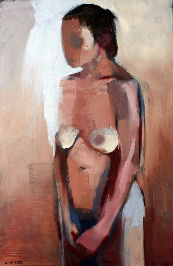 Female Figure Standing, 58x38 cm, oil on canvas, 2014