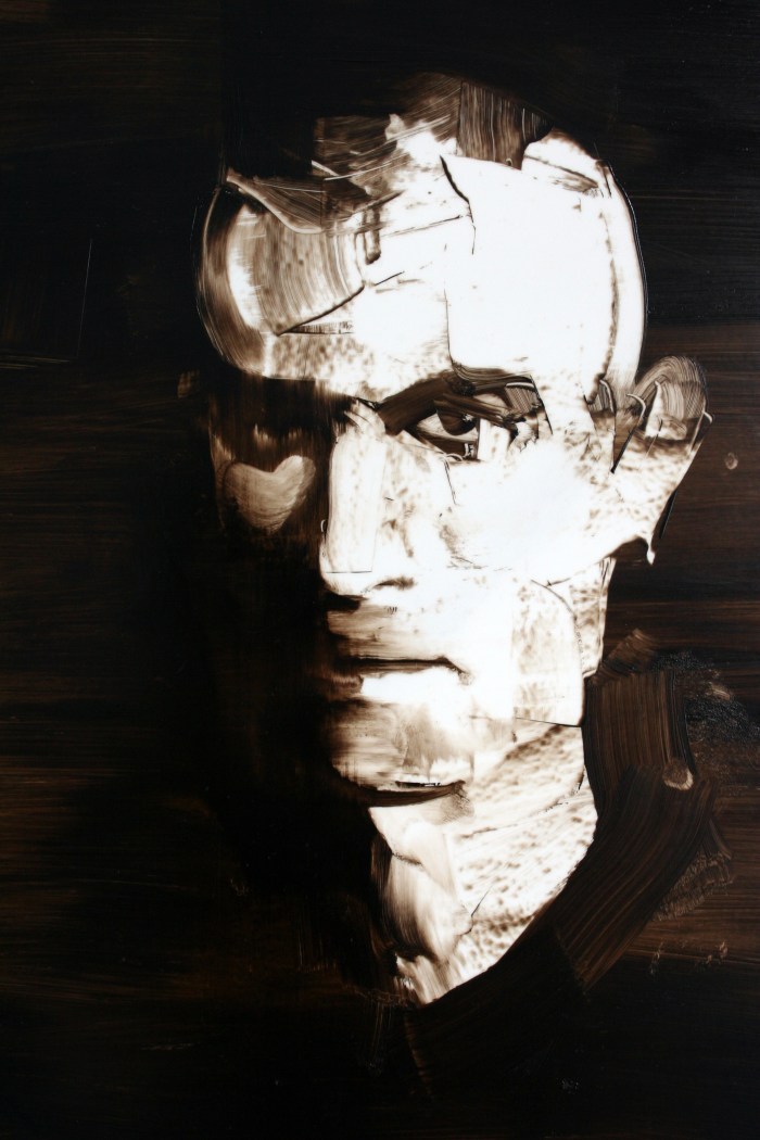 Prisoner of War #5, 40x27 cm, oil on porcelain tile, 2015