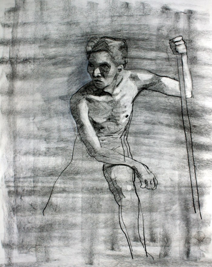 vine charcoal and charcoal pencil, 72x55 cm, 2014
