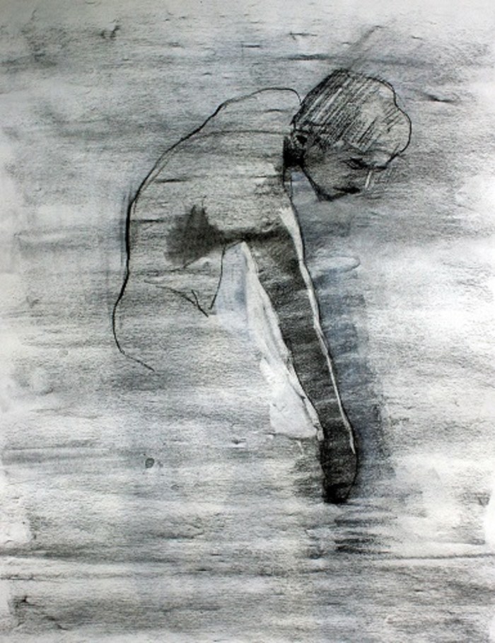 vine charcoal and charcoal pencil, 77x50 cm, 2014