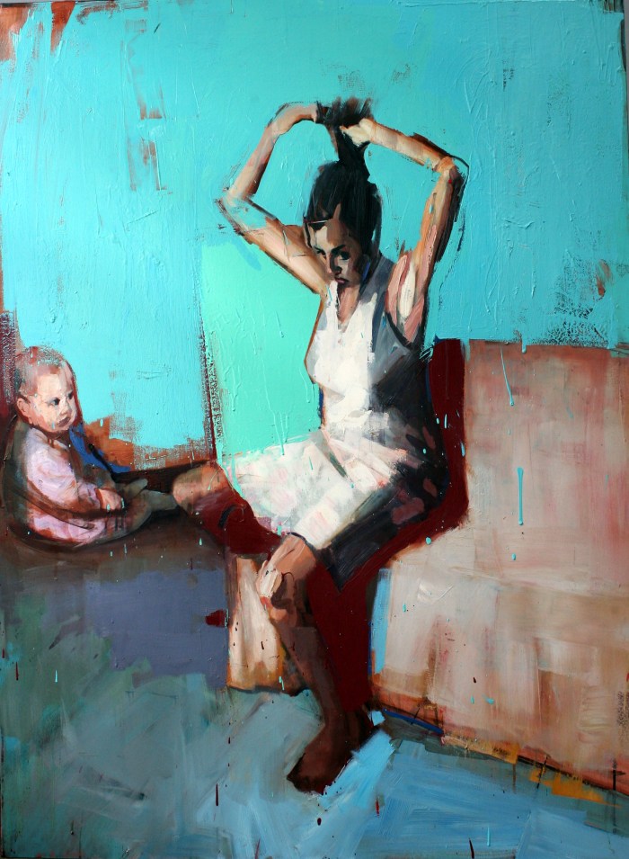 The Bedroom, 150x110 cm, oil, oxide primer, and enamel on canvas, 2016